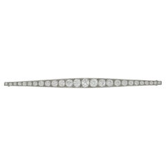 Platin Art Deco Diamond Stick Pin von Yard - 1930er Jahre - 1,50 Karat