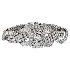 Antique Platinum Art Deco Exquisite 38.00cttw Diamond Bracelet