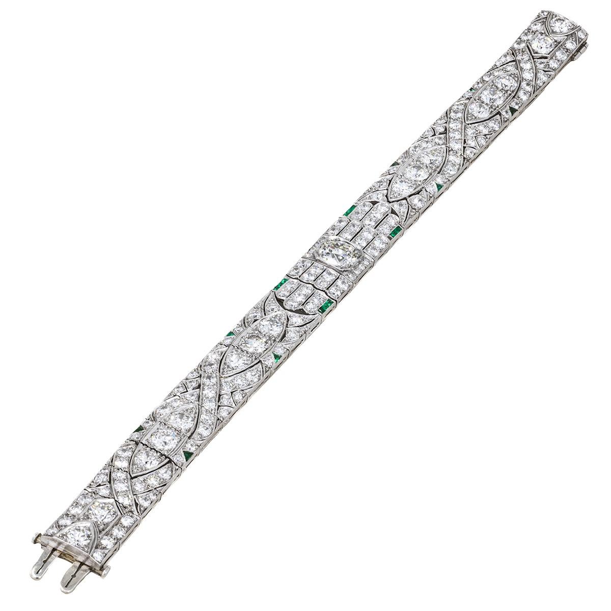 Platinum Art Deco period Bracelet In Excellent Condition For Sale In Sarasota, FL
