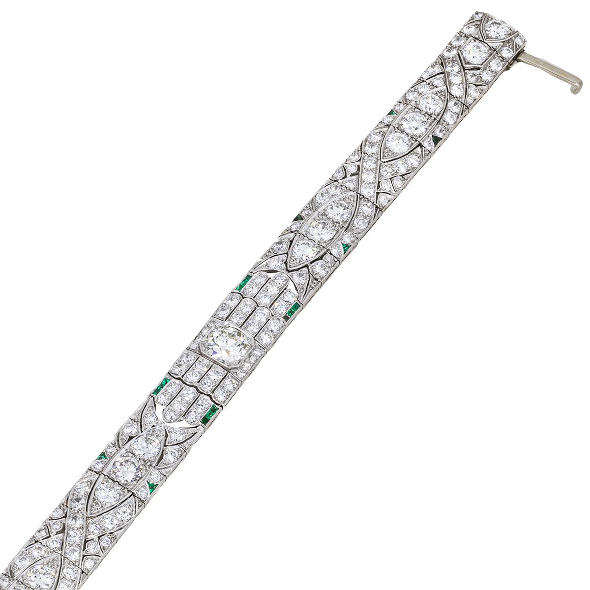 Women's or Men's Platinum Art Deco period Bracelet For Sale