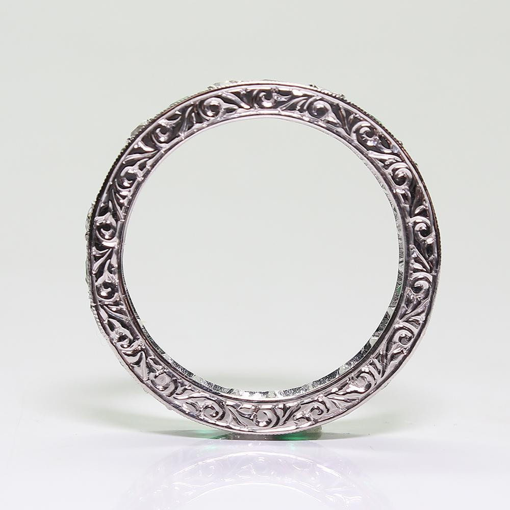 diamond and emerald eternity band