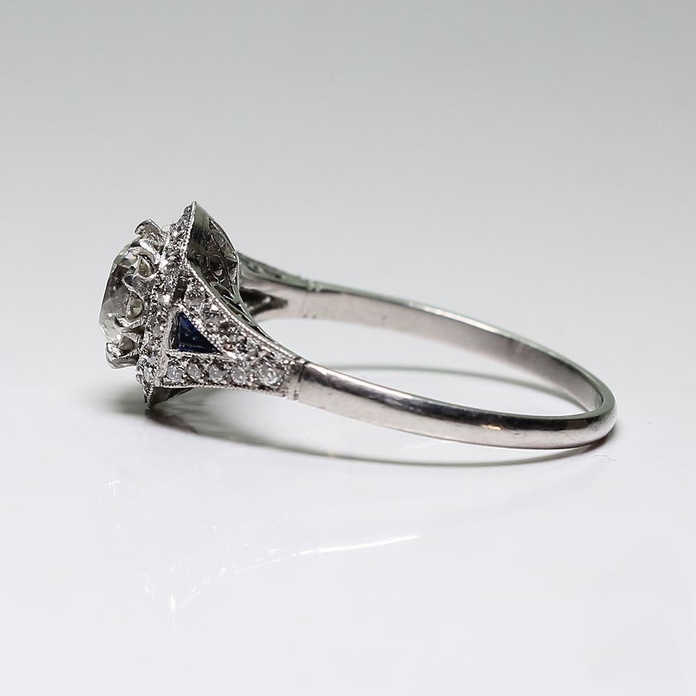 art deco sapphire and diamond engagement rings