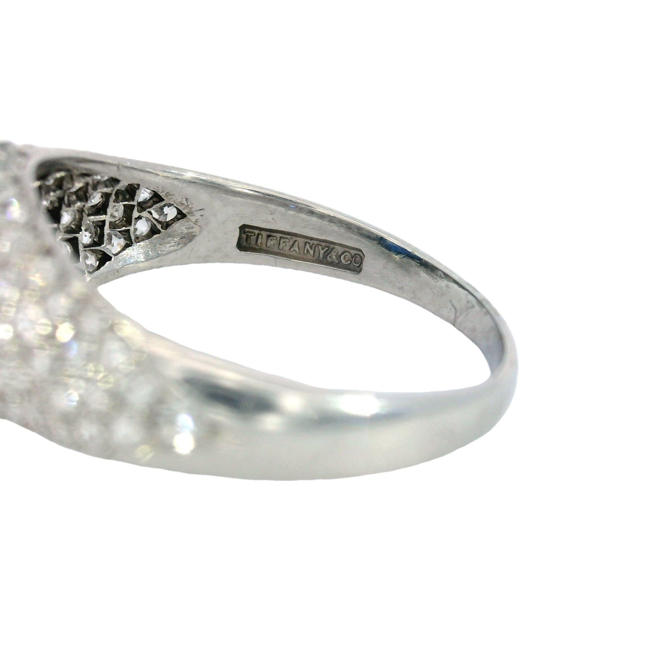 Platinum Art Deco Tiffany & Co. No Heat Sapphire and Diamond Engagement Ring 4