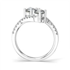 Platin Platin Artemis Micro Prong Diamantring '1 Karat'