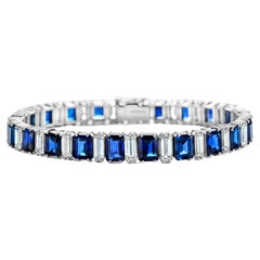 Vintage Platinum Asprey & Co Sapphire & Diamond Bracelet to His Majesty Qaboos Bin Said