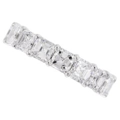 Platinum Asscher Cut Diamond Eternity Ring