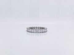 Platinum Asscher Diamond Eternity Band