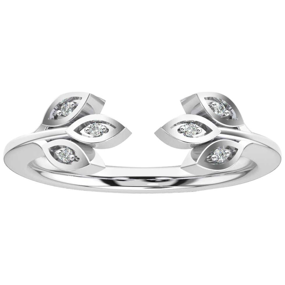 Platinum Aster Floral Diamond Ring '1/20 Carat'