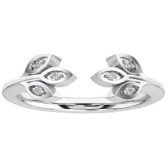 Used Platinum Aster Floral Diamond Ring '1/20 Carat'