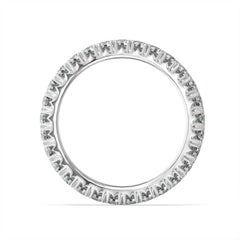 Platinum Audrey French Pave Eternity Ring '1 Ct. tw'