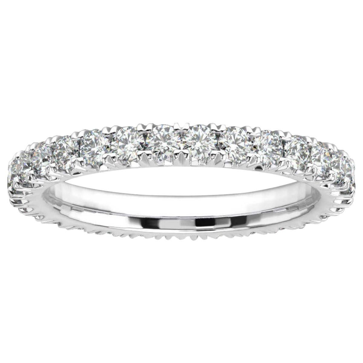 Platinum Audrey French Pave Eternity Ring '1 Ct. tw' For Sale