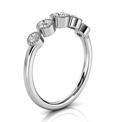 Platinum Augusta Bezel Milgrain Diamond Ring '2/5 Carat'