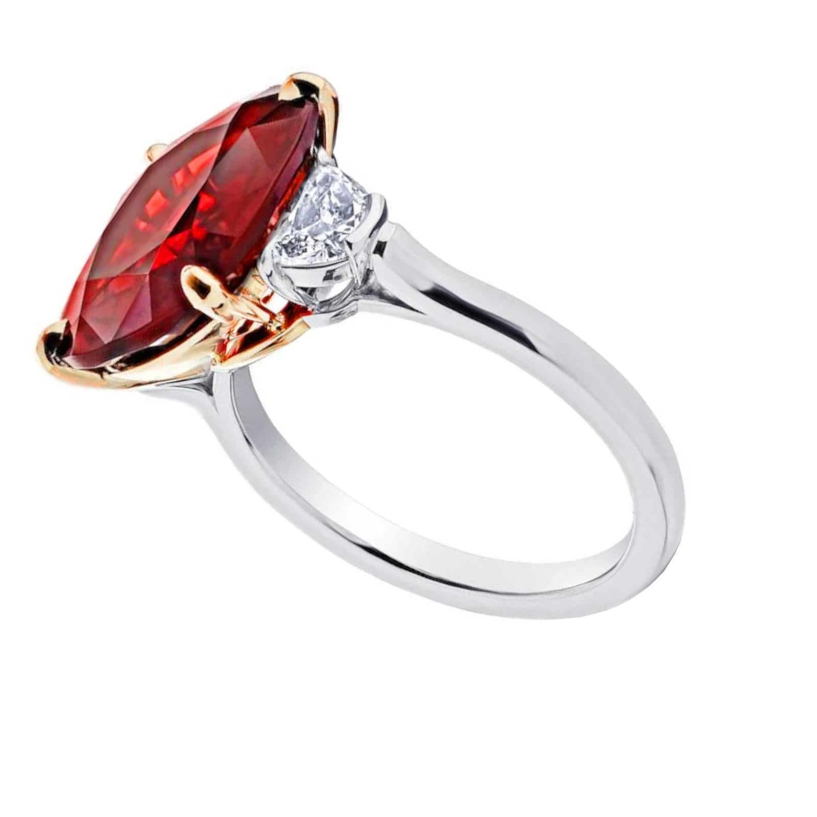 🔥 EXCEPTIONAL GRS-CERTIFIED 6 CARAT BURMA NO HEAT RUBY RING 🔥
Presenting a rare and investment-grade 6.00-carat Burma Ruby, GRS-certified, NO HEAT, and awarded the PLATINUM AWARD for its unparalleled quality. This eye-clean gemstone boasts an
