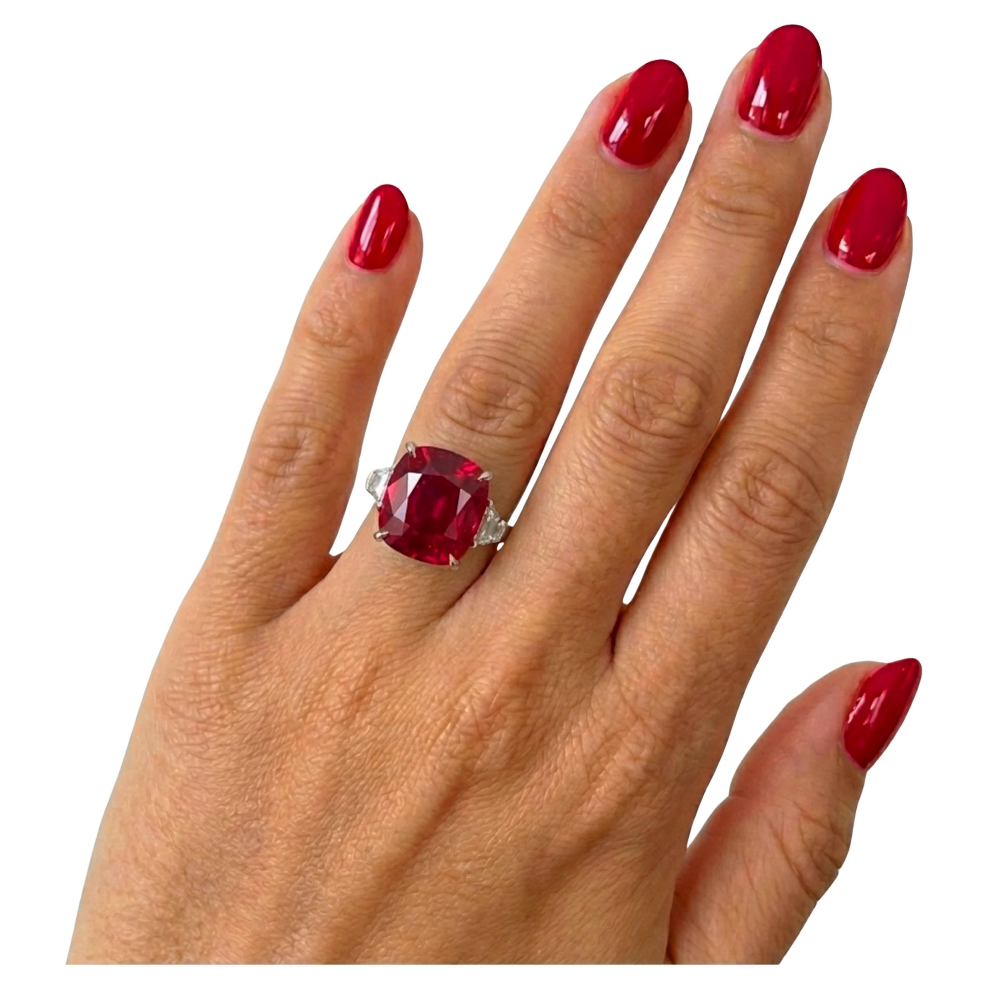 PLATINUM AWARD EYE CLEAN GRS zertifizierter 6 Karat BURMA NO HEAT RUBY Ring