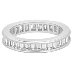 Platinum Baguette Cut Diamond Eternity Band