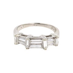 Platinum Baguette Diamond Band Ring