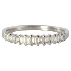 Platinum Baguette Diamond eternity band. PT950 1/3ct Half Eternity Infinity Ring