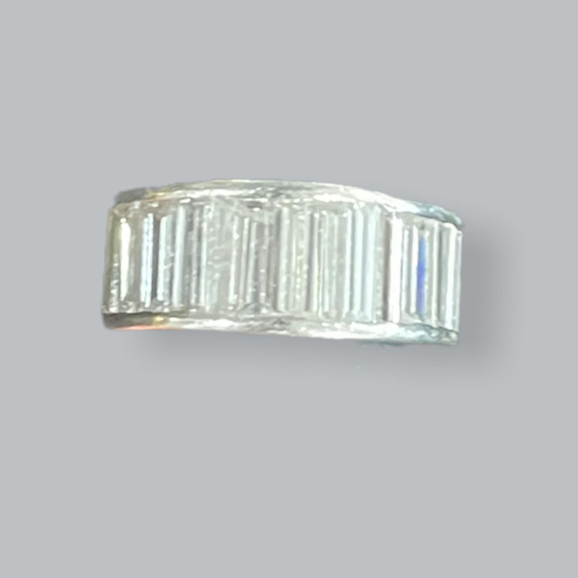 Platinum Baguette Eternity Band In Good Condition For Sale In Saint Louis, MO