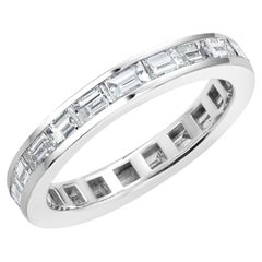 Platinum Baguette Shaped Diamond Eternity Band Weighing 2.50 Carats