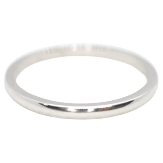 Platinum Band 2mm wide. Half round thin wedding band. Platinum ring. Women men