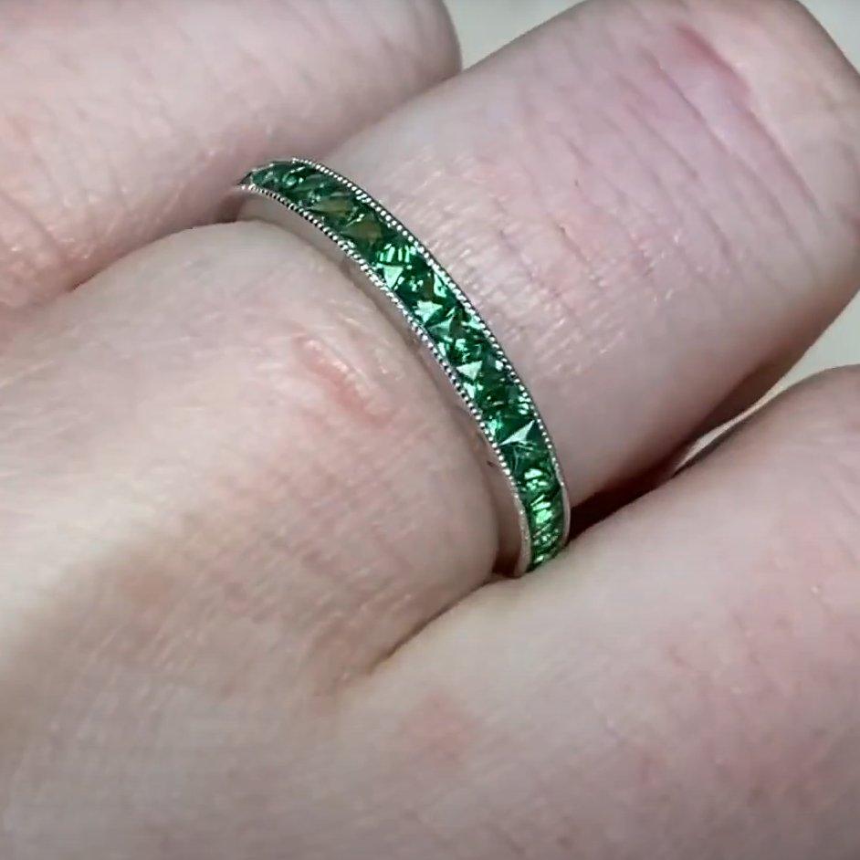 De las mujeres Anillo de platino corte francés (aprox. 1,40 quilates) Anillo de eternidad, platino en venta