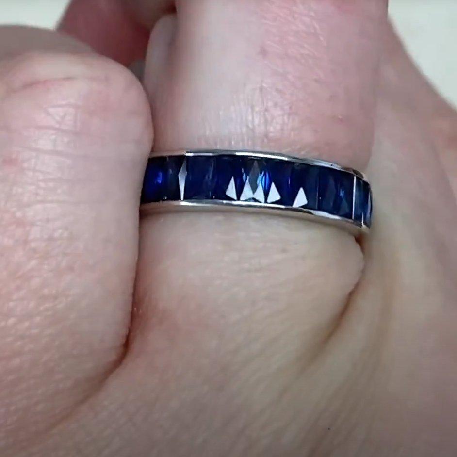 Anillo de Platino Corte Francés (aprox. 4,20 quilates) Anillo de Eternidad Zafiro, Platino Corte francés en venta