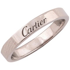 Bague à anneau en platine de Cartier
