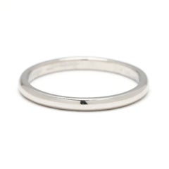 Platinum Band Ring, Stackable, Wedding Band, Ring Size 5.75