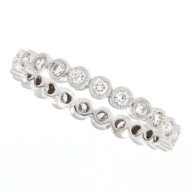 Cartier Diamond Platinum Eternity Band Ring at 1stDibs | cartier ...