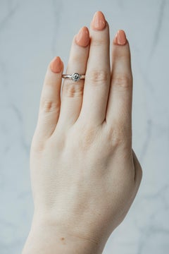 Platinum Bezel-Set Round Brilliant Diamond Solitaire Ring -