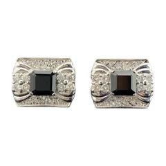 Platinum Black Onyx & Diamond Cufflinks