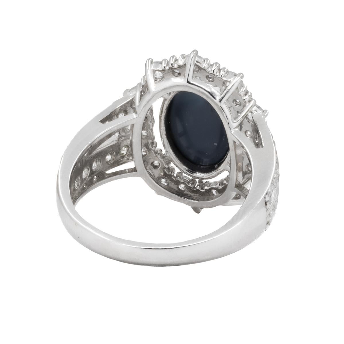 Platinum Black Opal Ring In Excellent Condition For Sale In Sarasota, FL