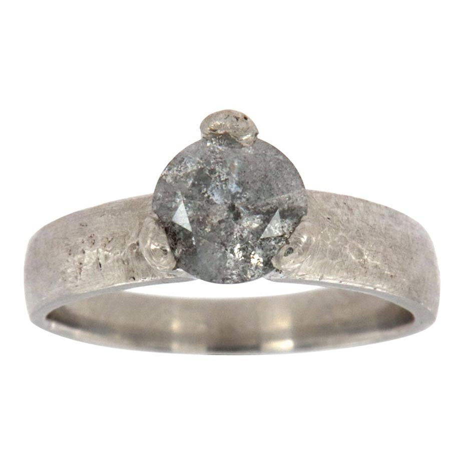 Platinum Bliss Salt and Pepper Diamond Ring 'Center, 0.95 Carat'