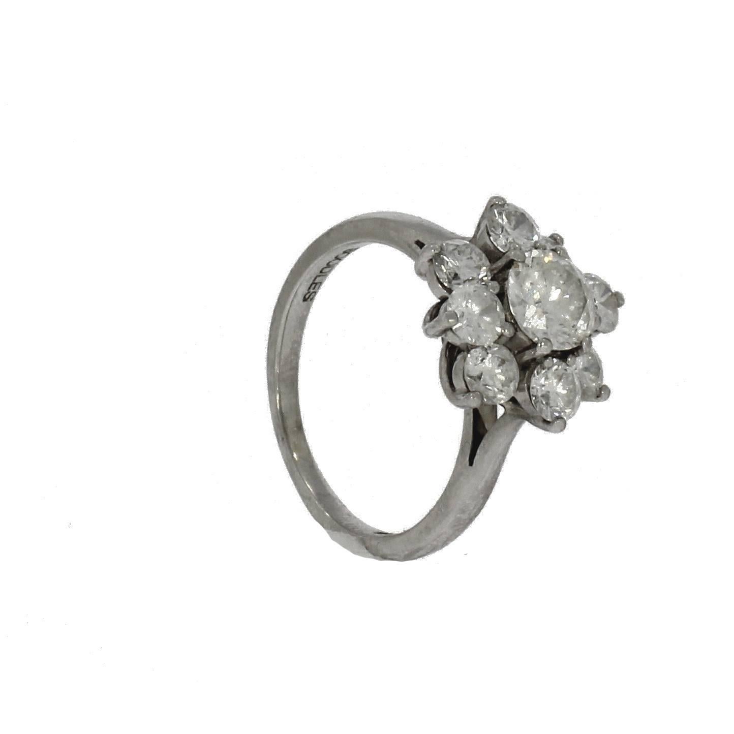 Platinum Bolero Design Diamond Cluster Ring by Boodles, 1.95 Carat For Sale 6