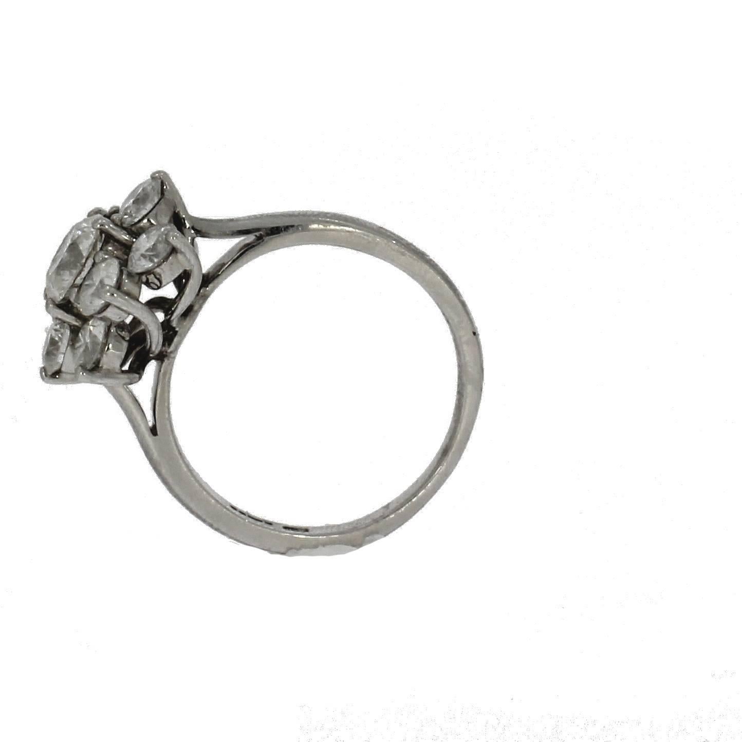 Platinum Bolero Design Diamond Cluster Ring by Boodles, 1.95 Carat For Sale 1