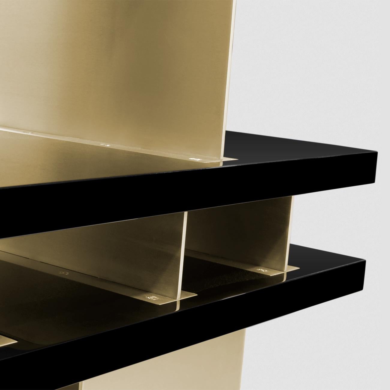 Brass Platinum Bookcase  For Sale