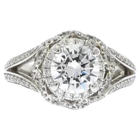 Platinum Braided Halo Engagement Mounting For Sale