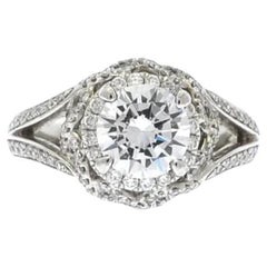 Platinum Braided Halo Engagement Mounting