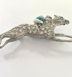 Platinum Brooch, "Jockey" Plisson & Harz, Paris, 1920