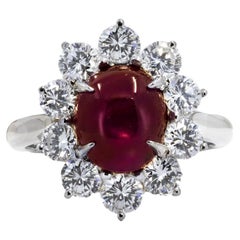 Platinum Burma Star Ruby Ring