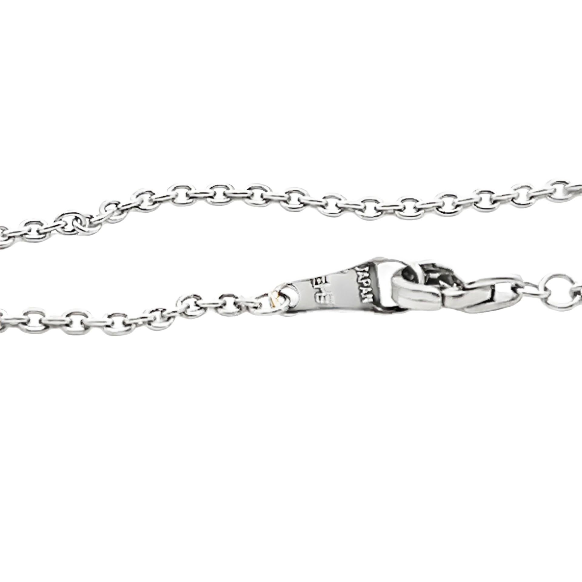  Catena a cavo realizzata in platino 950 in Giappone. La catena è lunga 18 pollici e larga 1,5 mm. Incarto e scatola di presentazione gratuiti. Segui lo storefront di CAMPANELLI & PEAR per rimanere aggiornato sulle ultime collezioni e acquistare i