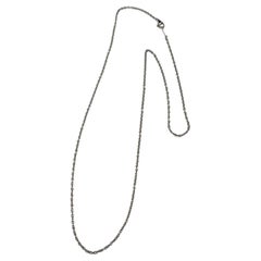 Platinum Cable Necklace Chain 18" Long