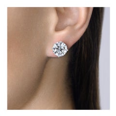 Platinum Cartier Diamond Studs Earrings