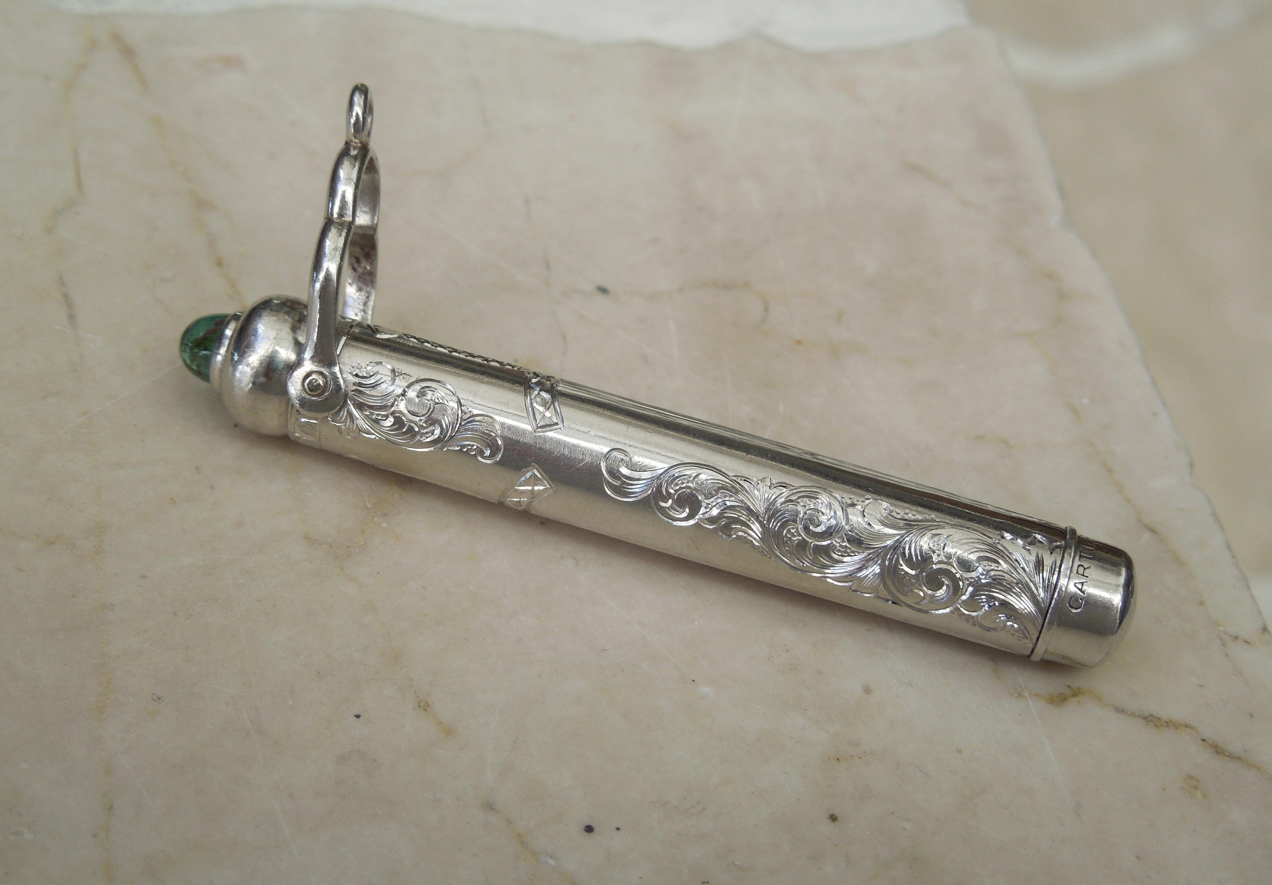 Constructed completely of Platinum - Accented with Custom Personalized exceptionally detailed Hand Engraving throughout in Scroll designs as well as an intricately detailed Sword on each side.
*We do guarantee that the piece is constructed of the