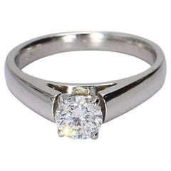 Platin-Kathedralen-Solitär-Ring - Größe 5,75