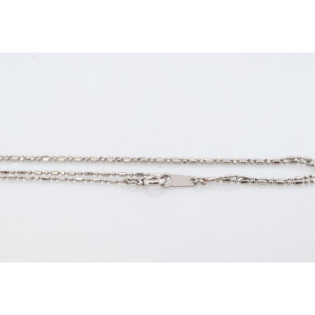 Collana a catena in platino. PT850 Collana a catena con perline in platino. 1mm 15,5in in vendita 1