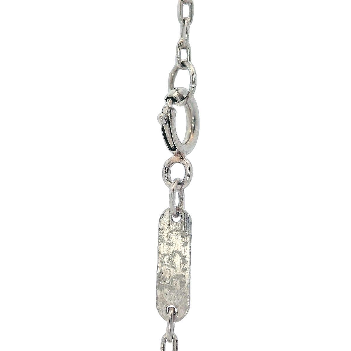 Platinum Chain Necklace with 5.35 CTS in Diamonds In condizioni buone in vendita a Aventura, FL