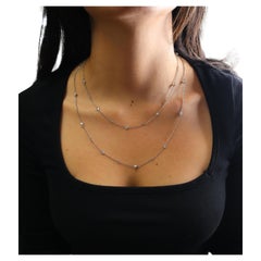 Platinum Chain Necklace with 5.35 CTS in Diamonds
