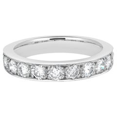 Platinum Channel Set Diamond Band