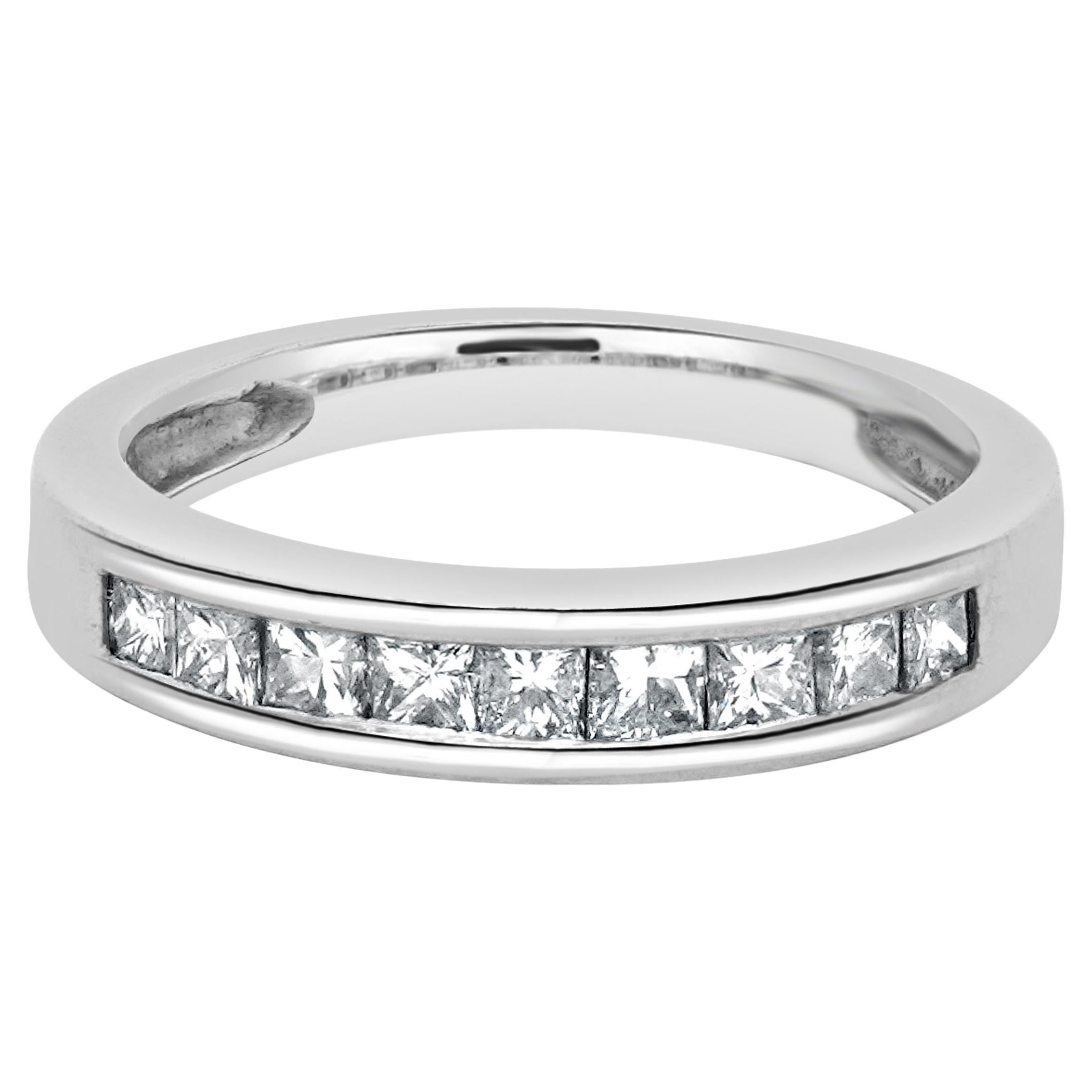 Platin Platin-Diamantband mit Kanalfassung